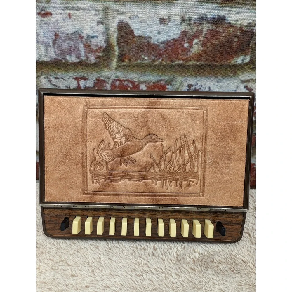 Vintage Duck Hunting Embossed Push Button Alphabetical Address Telephone Index
